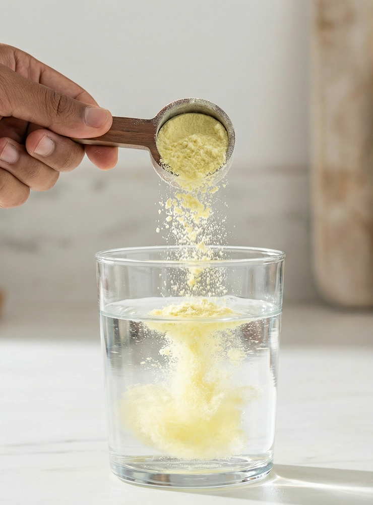 Add one scoop daily